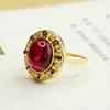 Anillo de Rubí Cultivado Ai Yu Anillo de Corindón Rojo Anillo Estilo Corte Mayorista de Fábrica Dropshipping S4011802