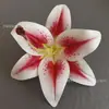 Flor Artificial Impressão 3D Cabeça Grande de Flor de Lírio Flor Cabeça de Casamento para Fazer Arranjo de Flores Decoração Flor de Seda Flor Falsa Venda por Atacado