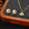 Conjunto de Brincos e Colar Weidni de Luxo Acessível, High-End, Elegante, Moderno e Versátil, Atacado para Mulheres
