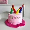 Chapéu de bolo de aniversário performance Decoração de festa festa de aniversário à fantasia suprimentos festa de aniversário chapéu de aniversário adulto
