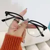 Óculos para Miopia Sven Bonito para Homens Podem Ser Equipados com Lentes Planas Descolorantes Anti-Luz Azul Estilo Sobrancelha de Grau Armações Versáteis de Meio Aro