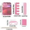 Herramientas populares para el arte de uñas: tiras de pulir, tiras de pulir mini bloque de tofu, separador de dedos, palillo de madera, juego de herramientas de cepillo de cuerno