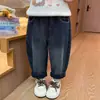 Jeans para Niñas Otoño Invierno 2026 Estilo Nuevo Infantiles Elegantes Engrosados Ropa de Invierno Bebé Niña de Moda Pantalones de Invierno Forrados de Polar