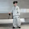 Conjunto de otoño para niños 2026 nuevo estilo, conjunto de dos piezas de moda popular de este año para niños mayores, elegante y genial para primavera y otoño
