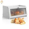 En stock Caja de Pan para Encimera de Cocina de Bambú Caja de Pan de Gran Capacidad Contenedor de Almacenamiento de Pan con Ventana Rejilla para Pan