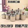 Taza de acero inoxidable taza de agua de jardín de infantes taza pequeña para estudiantes y niños taza para beber té jarra de té de metal con tapa