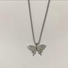 Collar de Mariposa de Diamantes para Mujer 2024 Nueva Entrada Lujo Nicho Gargantilla Collar Cadena para el Cuello Accesorios