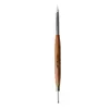 Pluma de Tallado Doble para Manicura, Varilla de Sándalo con Relieve de Silicona, Cuerpo de Pluma Metálico, Pegamento Metálico, Herramienta de Pluma de Silicona Multifuncional para Manicura