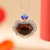 Yuebao Jewelry S925 Prata Esterlina Pimenta Sanguínea Vintage Moda Nacional Cloisonne Folha de Lótus Pingente Ruyi Novo Pingente Chinês