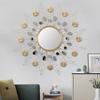 Colgante de Decoración de Pared de Lujo Ligero Moderno Fondo de Pared de Sofá de Sala de Estar Espejo de Entrada Colgante de Pared de Hierro Creativo de Moda Personalizado