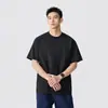 Camiseta Negra de Manga Corta Bordada Estilo Americano para Hombre, Cuello Redondo, Nuevo Estilo Verano 2026, Corte Holgado, Top Versátil, Moderno