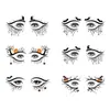 Maquillaje de Ojos de Halloween Transfronterizo Tatuajes Temporales Impermeables Araña Telaraña Murciélago y Otras Formas Oscuras para Atraer la Atención en Fiestas