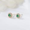 Japonês e coreano vento brincos furo de orelha pequena S925 prata de cobre chapeado 14k ouro real Brincos de zircão borboleta das mulheres atacado