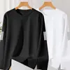 Nova coleção Primavera/Outono 2026: top térmico masculino elástico, camiseta de manga comprida com gola redonda, roupa moderna para primavera/outono