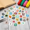 Adesivos de letras frescos e simples, letras e números ingleses vintage para diário, caderno, agenda, prêmios de papelaria para alunos do ensino fundamental e médio