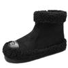 Botas de Nieve de Algodón Grueso Zapatos Peludos para Mujer 2022 Invierno Nuevas Botas para Estudiante Zapatos de Algodón Forrados de Felpa Botines Versátiles