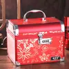 Caja de Joyería Caja de Almacenamiento para Cosméticos de Boda Novia Aleación de Aluminio Cerradura de Contraseña Estuche de Maquillaje Portátil Buen Ajuste Económico