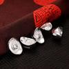 Juego de tres piezas de cuenco de oro Baifu Wufu linmen cuenco de pescado doble palillos cuchara Taza de plata lingote exposición desagüe regalo ventas directas de fábrica