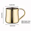 Taza Mule Bar Acero Inoxidable 304 Metal Moscow Mule Martillada Copa de Cóctel Julep Cobre Copa de Cóctel Transfronterizo