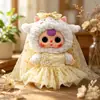 Apenas Roupas de Boneca Boneca Grande 400% Roupas de Boneca de Três Anos Terceira Geração Vestido de Lã Amarelo Ganso Rosa Roupa de Casamento Substituição