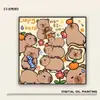 [Personalizado] Pintura Decorativa para Sala de Estar Estabilizadora del Ánimo de Capibara, Decoración de Dibujos Animados Linda y Adorable para la Cómoda del Dormitorio