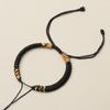 Nudo de Diamante Tejido a Mano Cuerda de Mano Semicabada Cuentas de Transferencia Portables Passepartout Pulsera de Mano Dorada