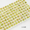 Dongzhou Diamante Dorado Uñas Diamante Mixto Forma Explosiva Corazón Torcido Cuadrado Gordo Huevo de Paloma Azúcar de Roca K9 Cristal Accesorios para Uñas