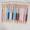 Pluma de Firma de Cristal Creativo con Grava de Amatista, Cristal Blanco, Citrino, Cristal Rosa y Diamante, Pequeño Regalo, Regalo de Inauguración