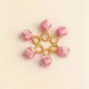 Bordado de Bola da Sorte Tecido à Mão Fio Dourado e Prateado Bola Pequena Pulseira de Fio Vermelho Corda Colorida Corda de Mão Pingente Acessórios DIY Atacado