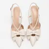 Tacones Altos de Punta Francesa con Lazo para Mujer 2025 Nuevos Sandalias Elegantes de Verano para Mujer con Punta de Stiletto