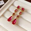 Pendientes Colgantes de Flor con Tachuelas de Diamante y Gota de Agua Color Plata, Pendientes Versátiles Elegantes y Dulces con un Toque de Lujo Ligero y de Alta Gama para Mujer