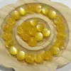 Cuentas redondas de resina imitación ojo de gato de 10 mm, cuentas con agujero recto, cuentas sueltas de colores, nuevos accesorios para ropa china, accesorios de bricolaje, venta al por mayor