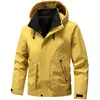Roupa de assalto masculina para atividades ao ar livre transfronteiriça comércio exterior primavera bandido bonito jaqueta de trabalho americana com capuz casaco trench coat casual