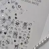 Pegatinas Metálicas para Uñas tomomi Journal INS Plata Chica Picante Pegatinas para Uñas Corazón Dulce Fresco Adornos Metálicos para Uñas Mora