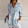 Venta Caliente de Amazon 2024 Nueva Camisa de Mujer Verano Tendencia Europea y Americana Manga de Siete Puntos Estampado Animal 3D
