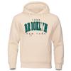 Sudadera con capucha estampada de nueva marca de moda transfronteriza 2024 para hombres y mujeres, sudadera con capucha estampada Brooklyn 1898