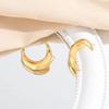 Aretes de tuerca de plata esterlina S925 con diseño geométrico de nicho de moda, arco, luna, cuerpo completo, aretes de lujo ligero de alta gama para mujer