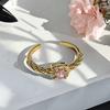 Anillo Abierto de Cubo de Azúcar Pequeño de Zircón Colorido Nicho Lujo Ligero Alta Gama Anillo Trenzado Lujo Ligero Súper Brillante Anillo de la Fortuna