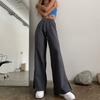 Pantalones Sueltos Rectos Slim Pierna Ancha Amazon Aliexpress 2024 Primavera Nuevo Pantalones Sudadera Abertura Ropa Europea y Americana