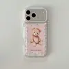 Oso Floral Conejo Aplicable Funda para Teléfono iPhone 18 Soporte Apple 17 16/15 Pro Colgante con Cordón a Prueba de Caídas
