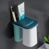 Rack de Escova de Dentes com Absorção Magnética Conjunto de Copo para Enxaguante Bucal Sem Furos Suporte de Copo para Casal Suspenso na Parede Armazenamento Dental