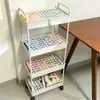 Estante de almacenamiento de frijoles, multicapa, carrito móvil, organizador de botellas dispensadoras de frijoles, estante multifuncional para aperitivos, almacenamiento de juguetes