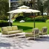 Departamento de Vendas de Designers de Pátio e Jardim Externo Piso Elevado Sofá Proteção Solar Liga de Alumínio Terraço Ar Livre Conjunto Combinado