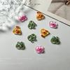 Acessórios para unhas de resina de desenho animado, sapo fofo, porco rosa, capa de telefone, acessórios faça você mesmo, acessórios para unhas, atacado misto