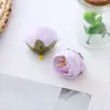 Nueva cabeza de flor de rosa de simulación capullo de té pequeño DIY flor hecha a mano flor de seda flor artificial decoración de boda flores de pared de fondo