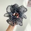 Presilha de Cabelo Nuvem Bolha com Estampa de Leopardo para Mulheres, Prendedor de Cabelo Fofo Estilo Coreano Romântico com Laço e Fita, Presilha Vertical para Cabelo para Mulheres