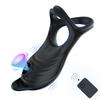 Anillo de Bloqueo para Chupar Semen para Hombres y Mujeres, Control Remoto Vibratorio Anillo Doble Silicona Recargable Juguetes Sexuales para Adultos al por Mayor