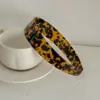 Diadema Elegante Retro Coreana Color Café Rosa de Ala Ancha Diadema de Acetato Moda Versátil Simple Elegante Accesorio para el Cabello