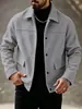 Chaqueta de lana con solapa para hombre, nueva, europea y americana, transfronteriza, otoño e invierno, abrigo cálido versátil casual británico