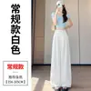 Foto Real de Pantalones Anchos de Lino Tencel Estilo Nuevo Verano 2026, Pantalones Casuales Rectos Largos de Hielo Delgado con Protección Solar para Mujer